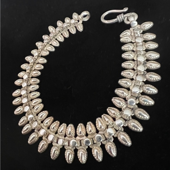 Handcrafted Oxidized Silver Centipede Design Bracelet - Picture 5 of 5